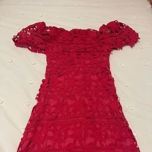 Fuchsia lace dress